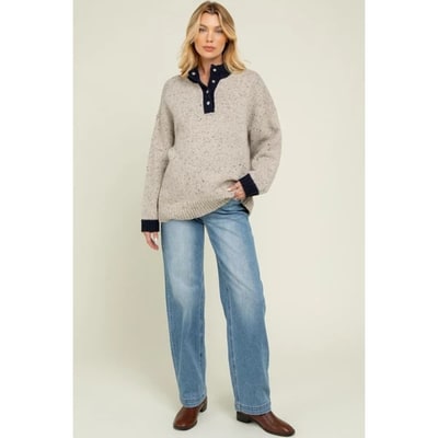 Target Pinkblush Blue Medium Wash Baggy Straight Leg Maternity Jeans 26