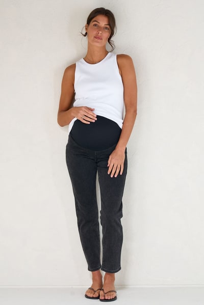 Bae the Label On The Move Mum Jean - Washed Black