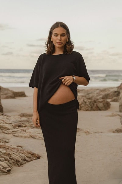 Legoe Heritage Poppy Cotton Knit Skirt