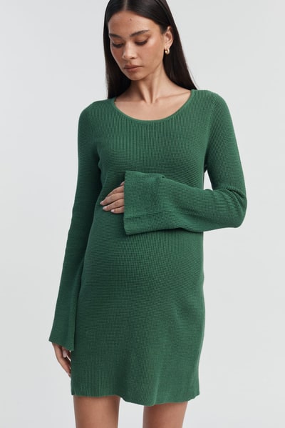 Legoe Heritage Sabine Crochet Mini Dress (Bottega Green)