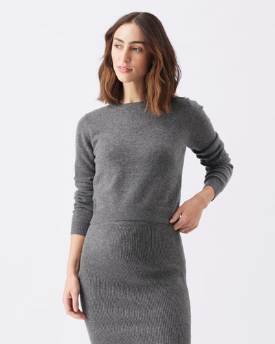 Ripe Maternity Sandy Detachable Nursing Knit  Charcoal Marle