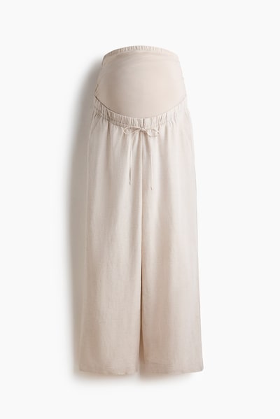 H&M MAMA Linen-Blend Drawstring Pants